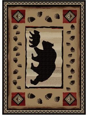 Mayberry Rug American Destination Take the Lead Bear Cabin Area Rug