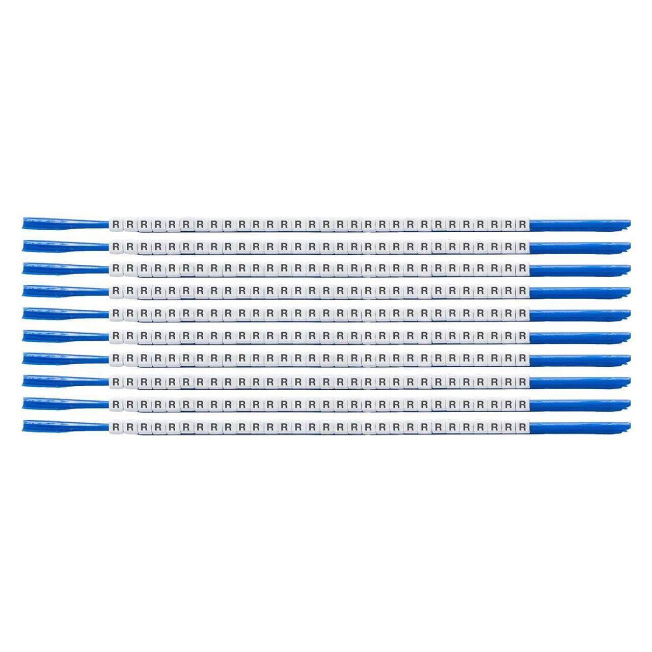 Brady SCN-07-R, Clipsleeve Drahtmarkierer, Beschriftung " R ", für Kabeldurchmesser von 1,9 - 2,... (133027)