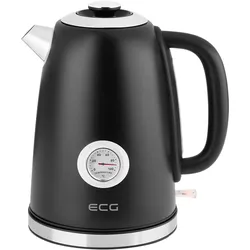 ECG RK 1700 Magnifica Nero Electric kettle, 1.7L, Stainless steel, Wasserkocher, Schwarz