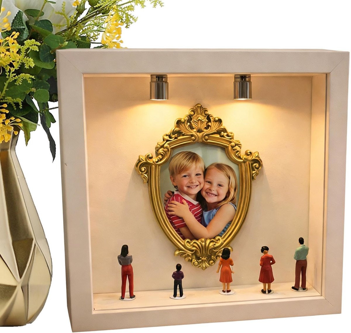 Presentatiestandaard Mini Museum Doe-het-zelf Display Goud 17 x 17 cm