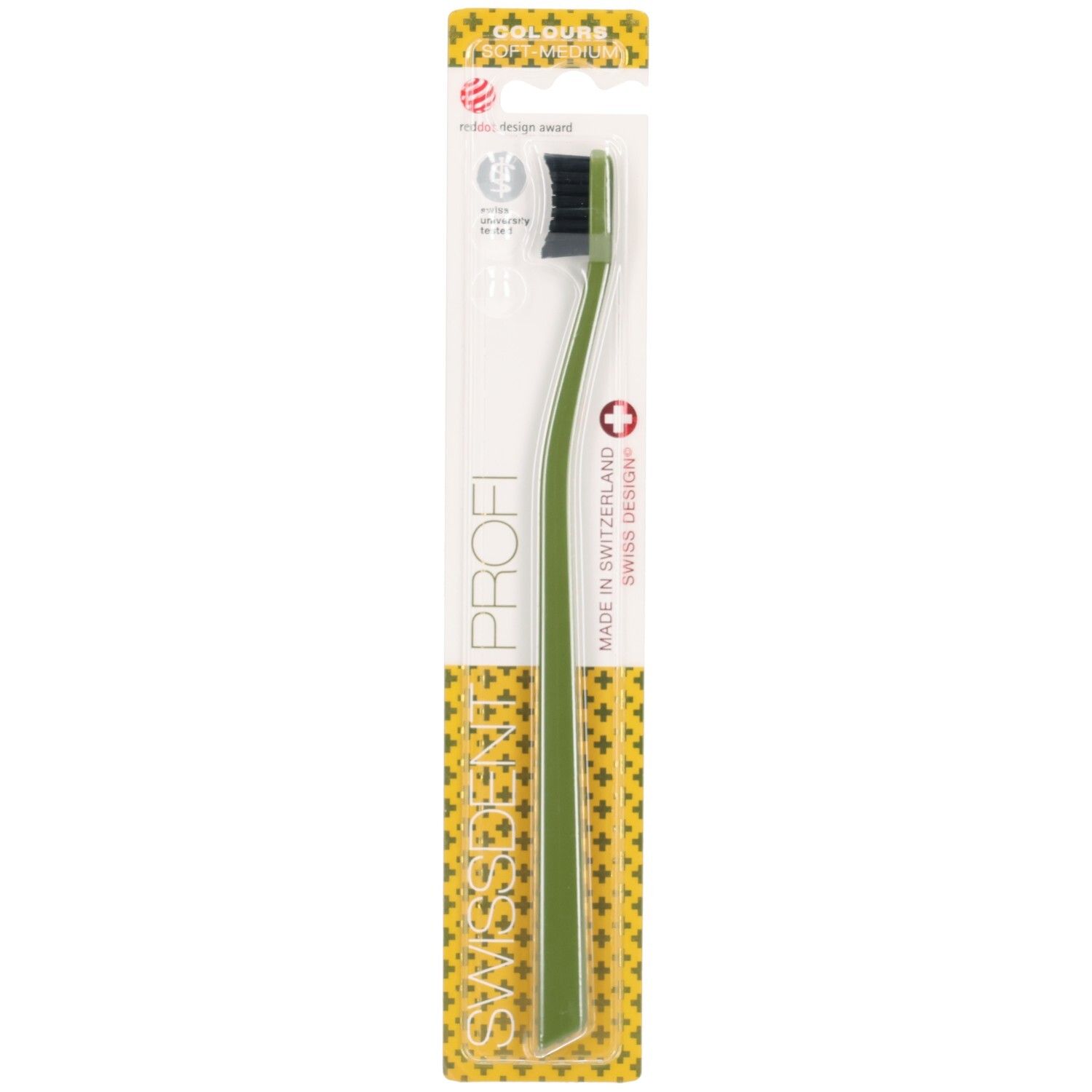Swissdent Colours Classic hunting green/black 1st 1 St Zahnbürste