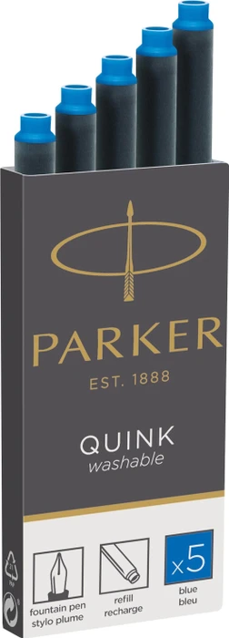 Parker Tintenpatrone QUINK Königsblau 5 Stück