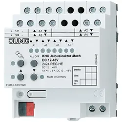 Jung 2424REGHE KNX Jalousieaktor 4fach DC 12-48 V, REG, 4 TE 2424 REGHE