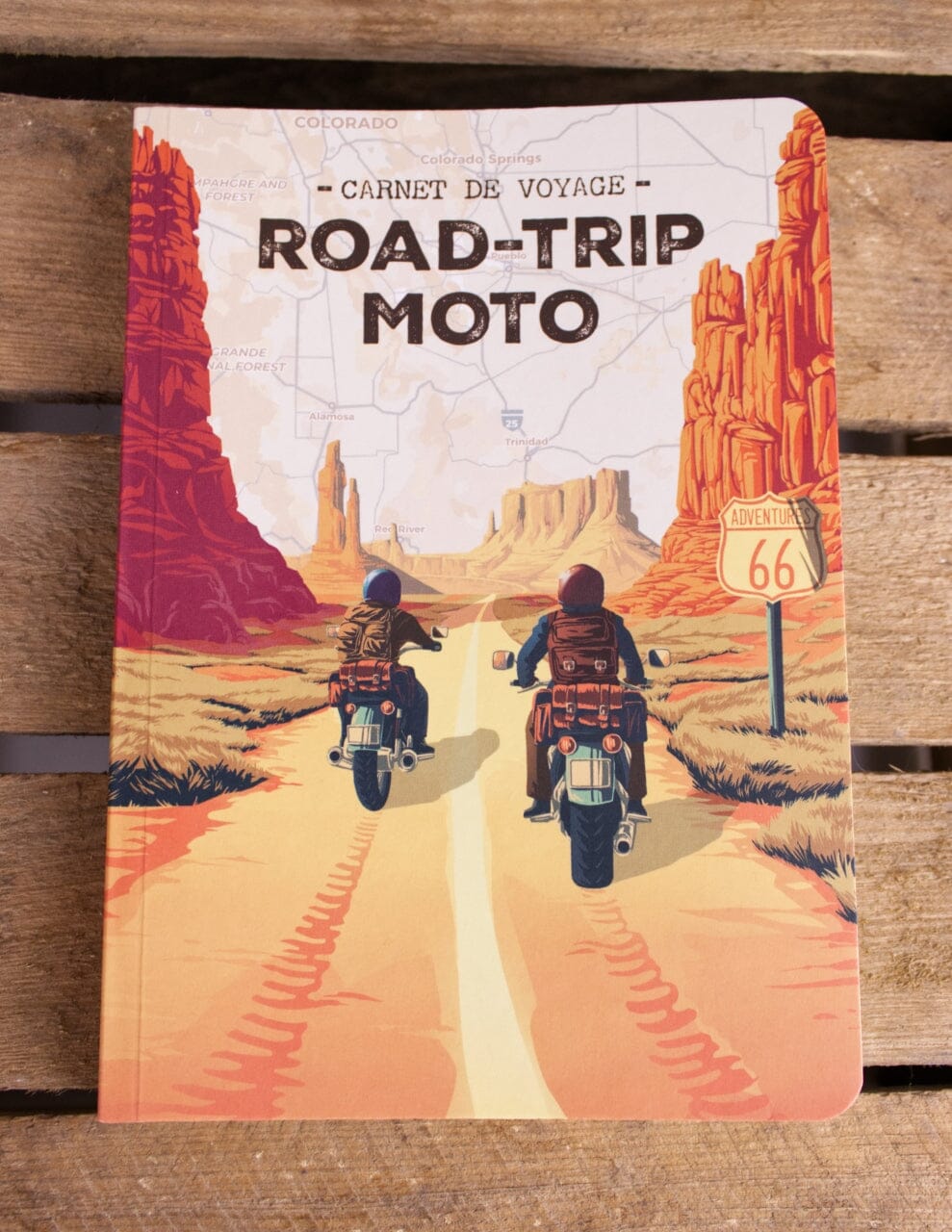 Carnet de voyage - Road trip à moto (format A5)   Aventura