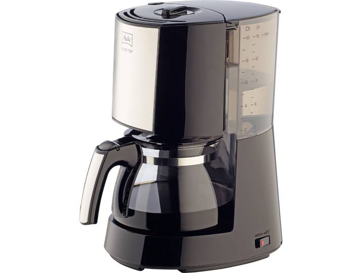 MELITTA Filterkaffeemaschine Enjoy Top 1017-04 , grau (schwarz, edelstahlfarben), 1,25 l, 10, Kaffeemaschinen, mit Glaskanne, Filterkaffeemaschine