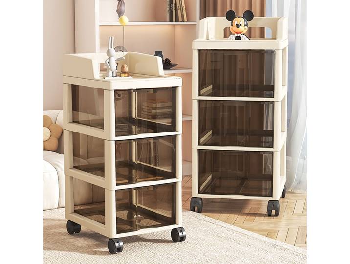 Chariots de rangement de collations domestiques, support d'armoire mobile multicouche, type tiroir, chariots de cuisine sur pied pour salon