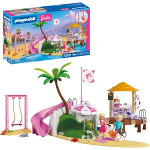 playmobil Spielset x Barbie 72121, ab 4 Jahre, Strand Café, 136 Teile