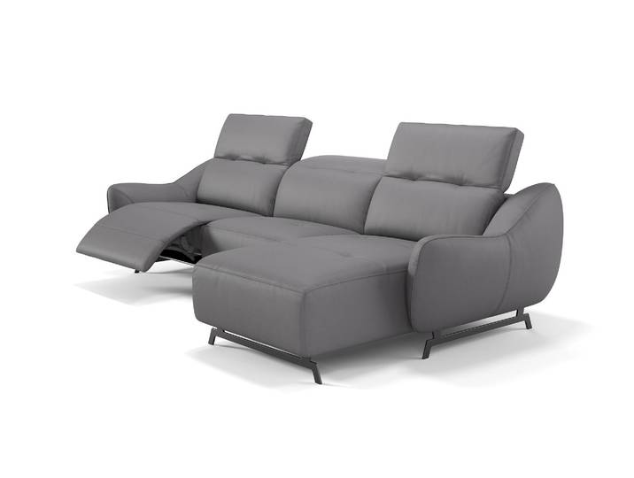Leder Ecksofa LIVERI mit elektrischer Relaxfunktion Wohnlandschaft Ledersofa mit Funktion