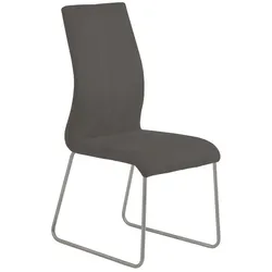 2er-Set Stuhl Milano Mikrofaser Grau Dunkelgrau