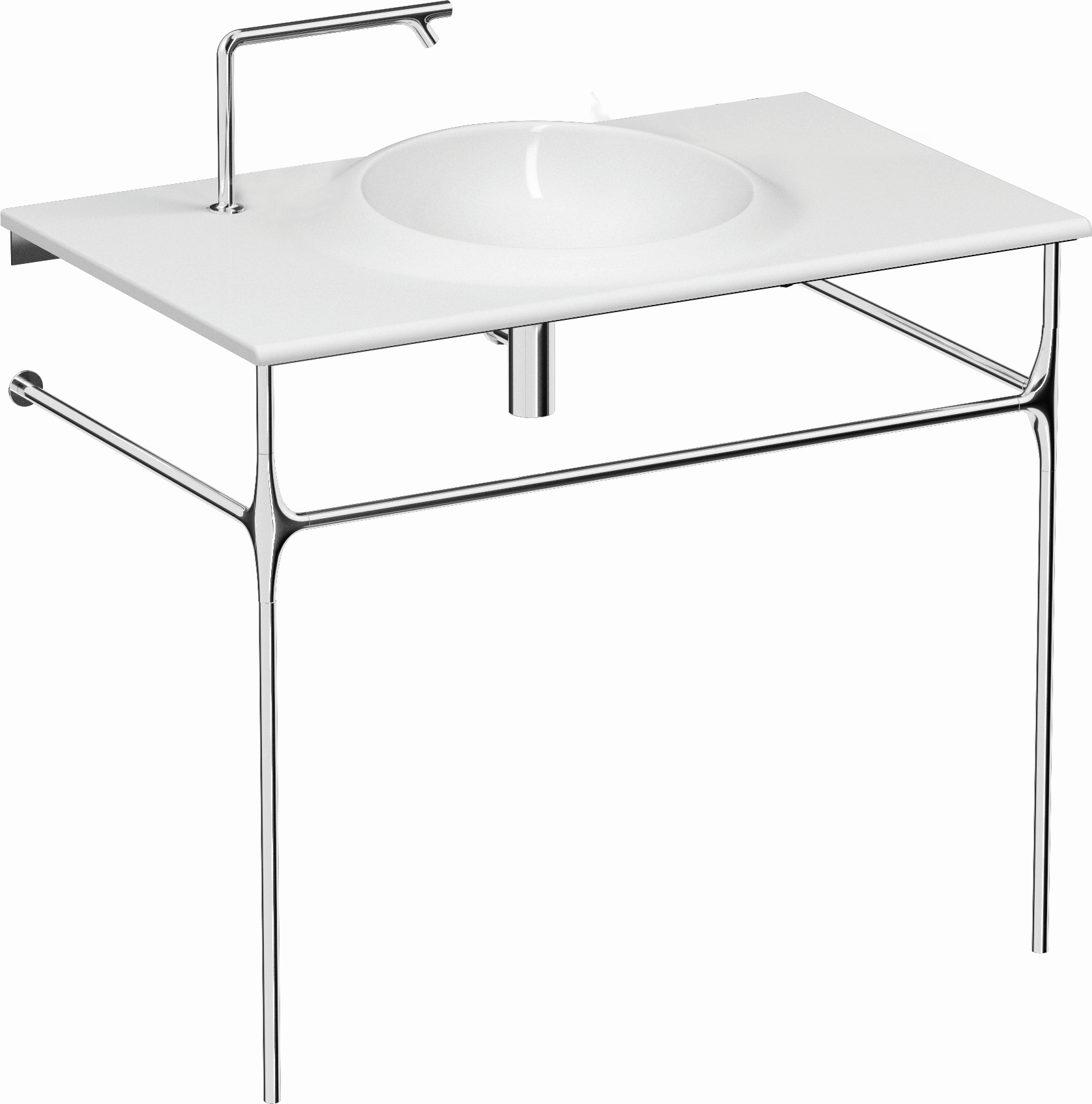 Vitra Istanbul lavabo 4519B403-6141 60x100cm, sans trop-plein / trou pour robinet 2000 , blanc VC