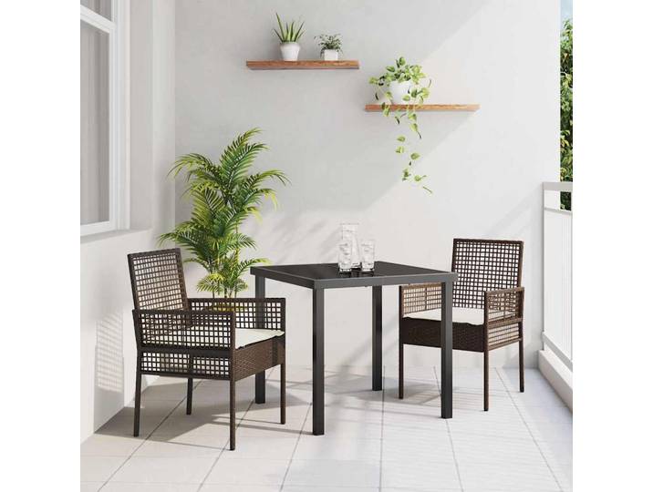 vidaXL Gartenstuhl 2 stk. Braun Poly-Rattan
