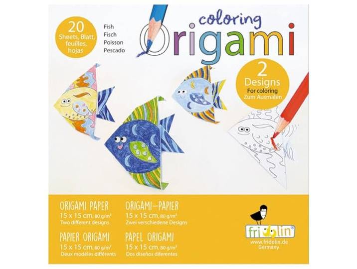 FRIDOLIN Kleurplaten Origami - Vis