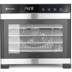 Hendi Dörrautomat Profi Line 6 Edelstahleinschüben 600W, Dörrautomat, Schwarz, Silber