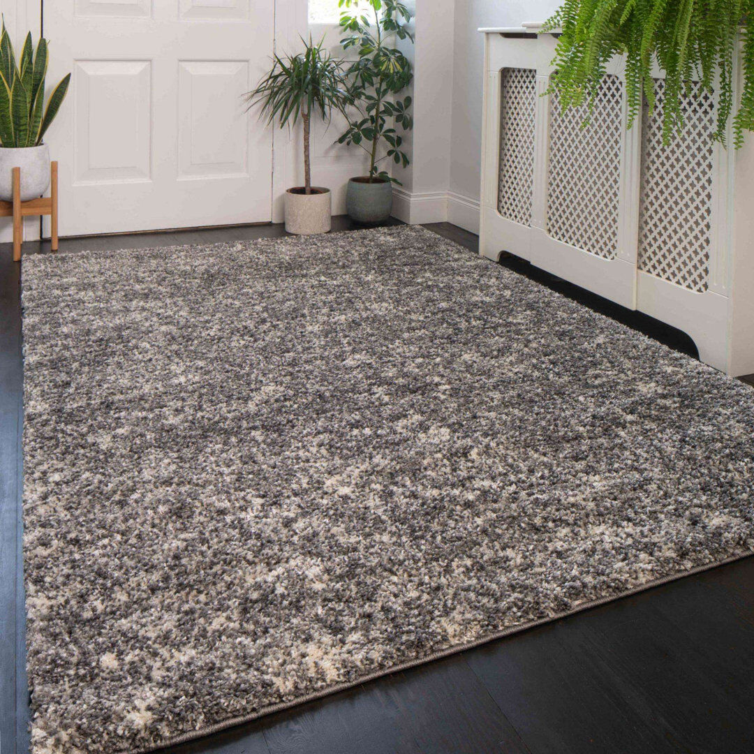 Rebrilliant Abstract Shag Silver 60cm x 240cm