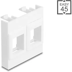 DELOCK Easy 45 Modul 2x Keystone Halterungen 45x45 mm ws/ws