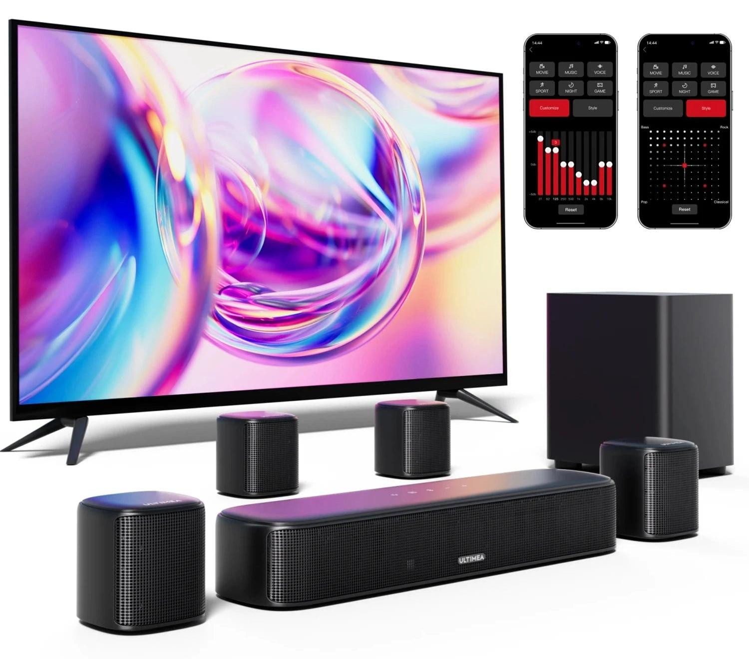 Selius Soundbar met Subwoofer - 7.1ch - 330W - Smart App Control - Afneembaar