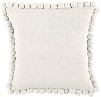 Terra Pom Pom Pillow - White - Ballard Designs