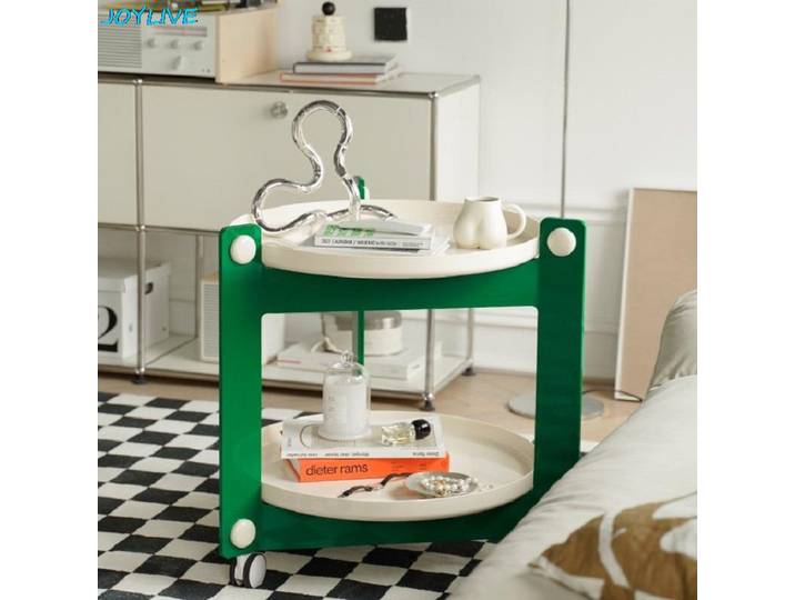 JOYLIVE petite Table basse mobile canapé Table d'appoint créative maison chariot chariot Double couche Table support de rangement 2025 livraison directe