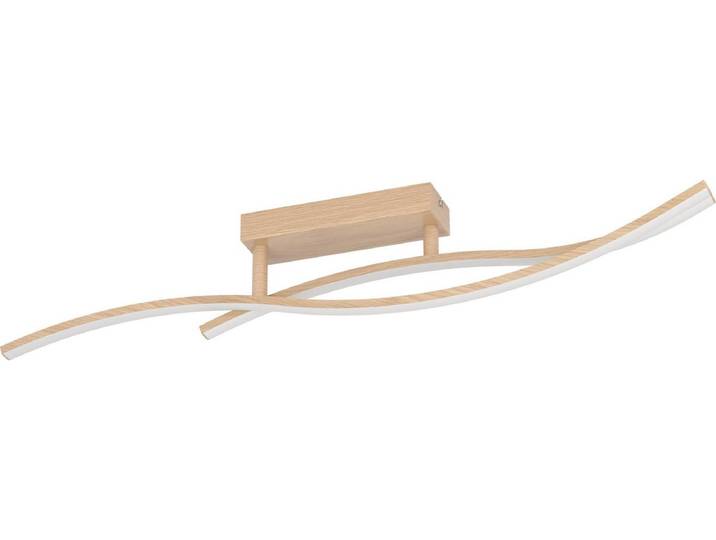 EGLO Grisolia Plafondlamp - LED - 85 cm - Bruin Wit