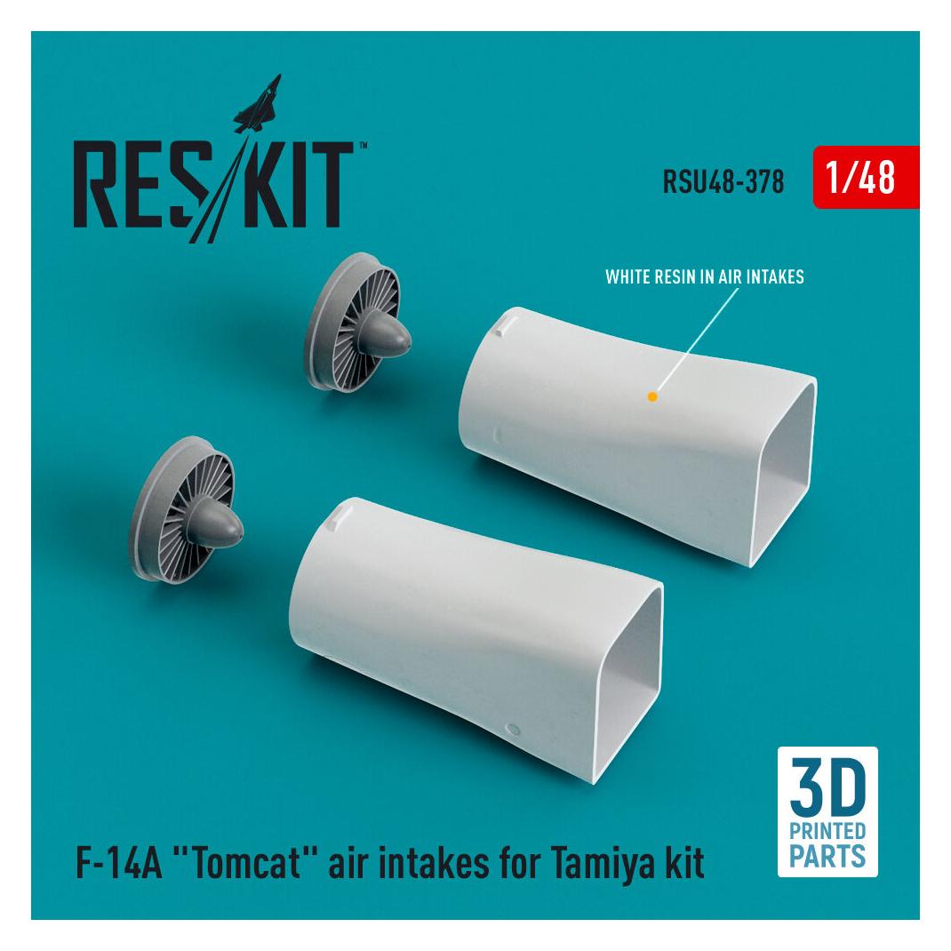 ResKit F-14A Tomcat air intakes for Tamiya kit (3D Printed) (RSU48-0378)
