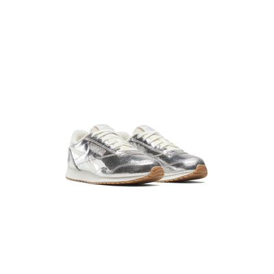 Sneaker REEBOK CLASSIC "CLASSIC AZ", Damen, Gr. 38, silber (silber, chalk, gum), Leder, Synthetik, Schuhe Sneaker