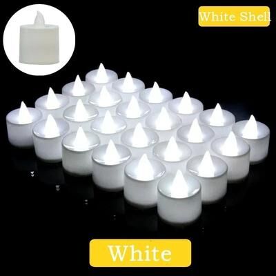 Inspired Living 50 Pack LED Flameless Tea Lights Battery Operated Color Changing LED Candles For Wedding Party And Home Decor white 50 pack
