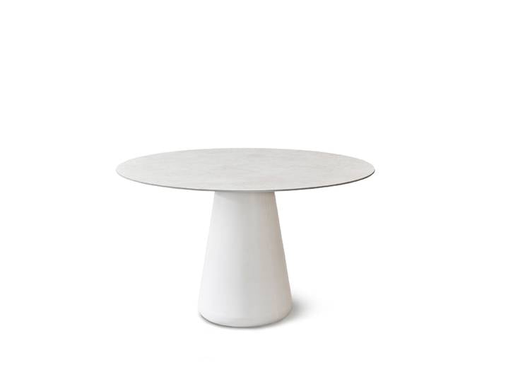 Solpuri Queen Dining Tisch Beton/Aluminium/Dekton Ivory rund