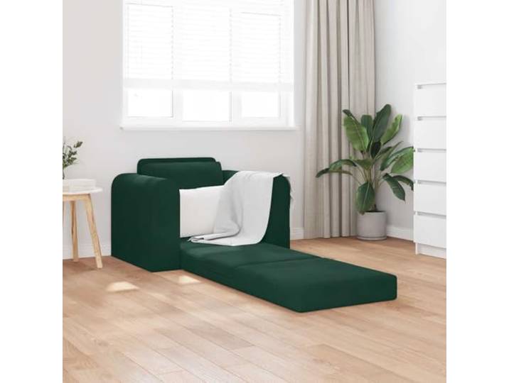 KTHLBRH Schlafsofa aus Samt, dunkelgrün, 98 cm Modernes Design, klare Linien, geeignet für kleine Wohnzimmer, weiche Oberfläche
