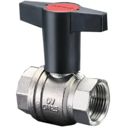 Oventrop, Zubehör Sanitärinstallation, OV Knebelgriff-Kugelhahn Optibal PN 16, Messing DN 40, 1 1/2Zoll IG