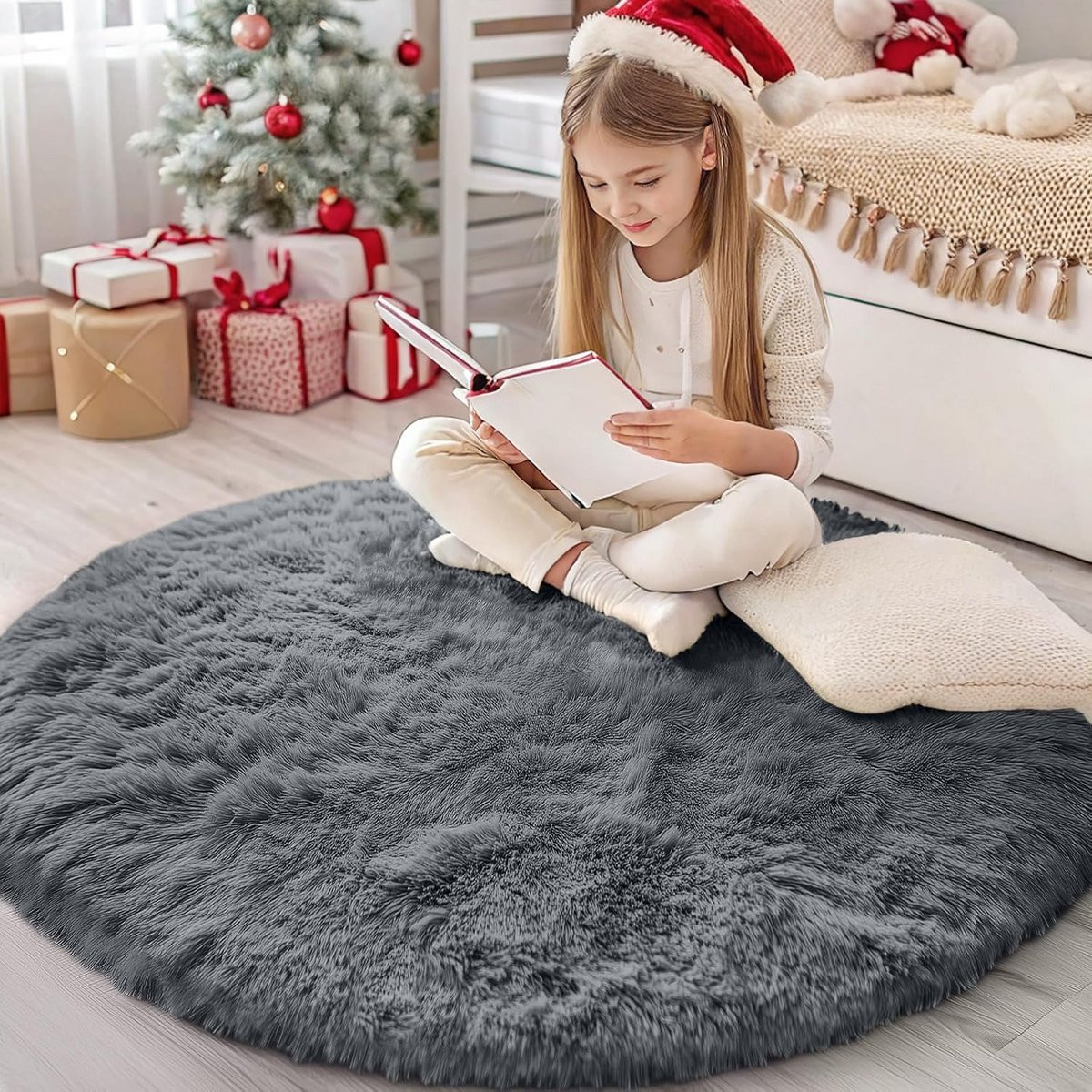 Luxe Hoogpolig Antislip Vloerkleed voor de Woonkamer in Polyester