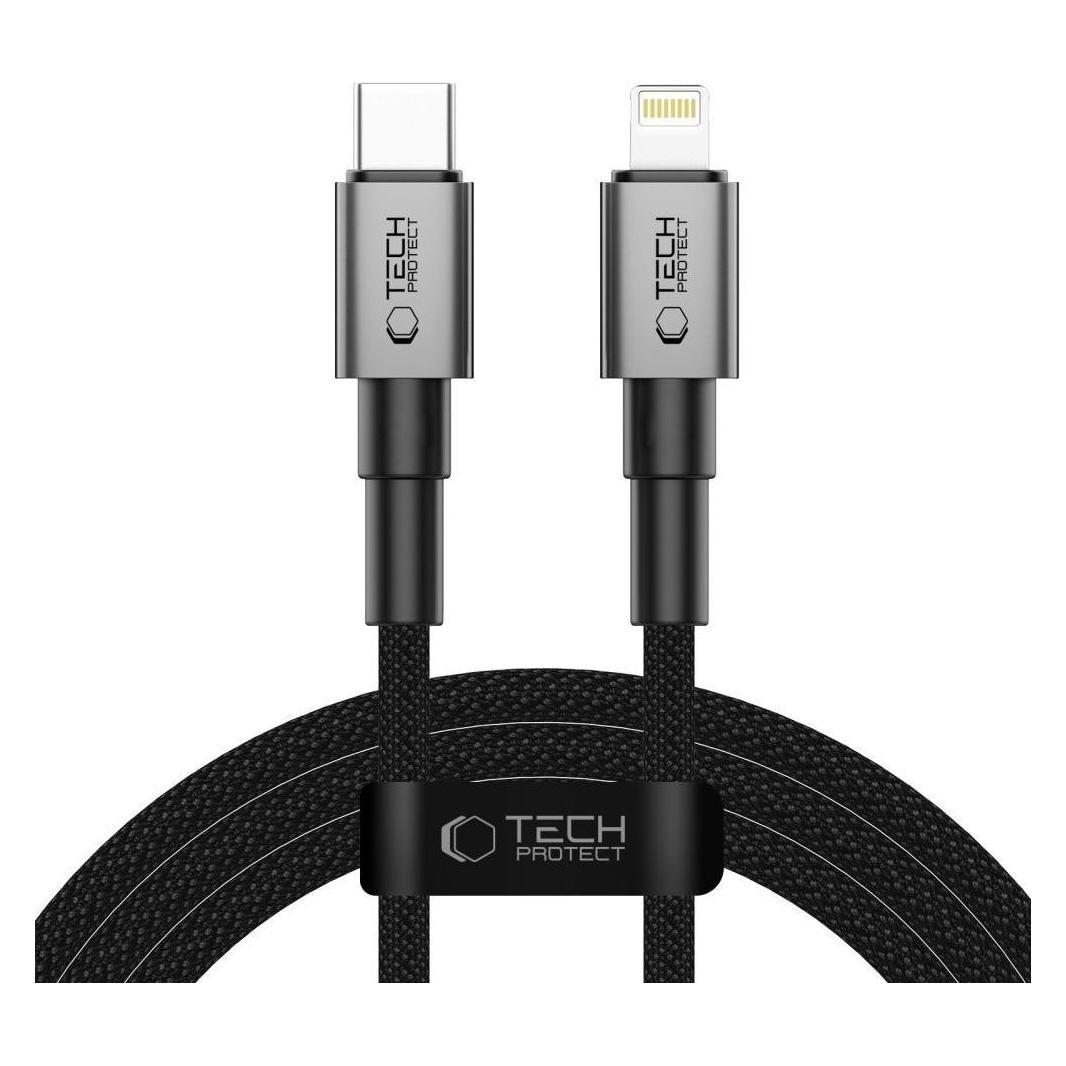 Tech-Protect Ultraboost DNA USB-C / Lightning PD27W/3A cable 200 cm - gray (2 m, 27 W) (27142-0)