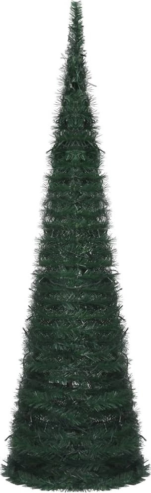 Prolenta Kunstkerstboom, opblaasbaar, met verlichting, groen, 150 cm