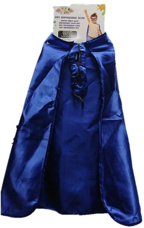 Cape et masque super héro bleu TU - Rubies