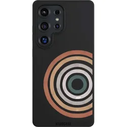 Nivocase Handyhülle für Samsung Galaxy S25 Ultra Hülle NIVOpure Case Schwarz Kreise Regenbogen Wasserfarbe (Samsung Galaxy S25 Ultra), Smartphone Hülle, Mehrfarbig, Schwarz