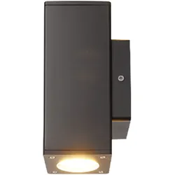 Außenwandleuchte Wandlampe Fassadenleuchte Up Down Anthrazit Edelstahl H 18,6 cm