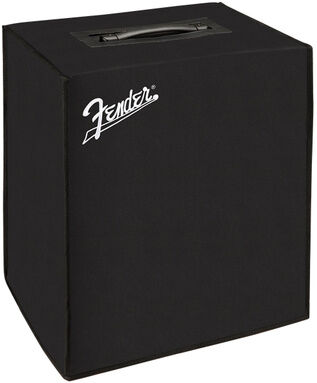 Fender Rumble 200/500/STAGE Cover Schwarz mit weißem gesticktem Logo