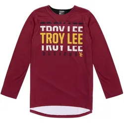 Troy Lee Designs, Herren, Velotrikot, Ruckus 3/4 Jersey, Spun, oxblood, S (S), Braun, Rot, S