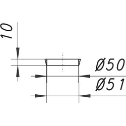 DALLMER Keildichtung , Kunststoff, DN 50, 090027 090027