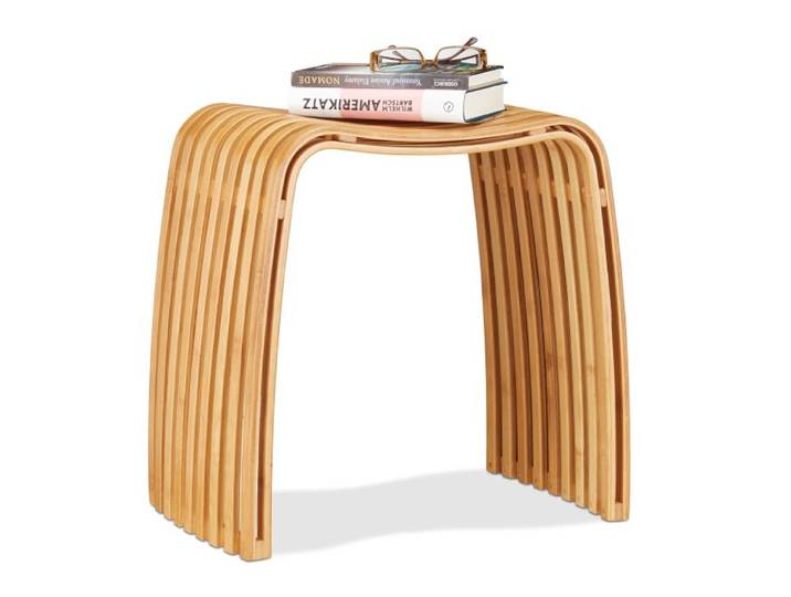 Relaxdays Garderoben Hocker im Bambus Design