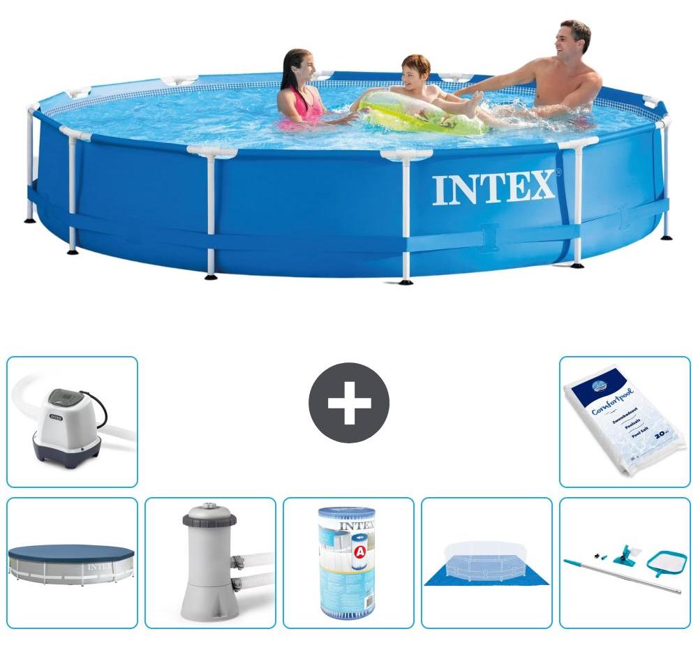 Frame Pool Rund - 366x76 cm - 8-teilig S31568