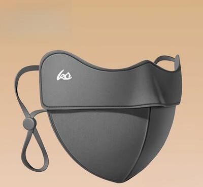 Inspire Daily Merch Womens Thick 3D Warmth Face Mask Cozy And Windproof With Ear Loops Nylon Hand Washable gray