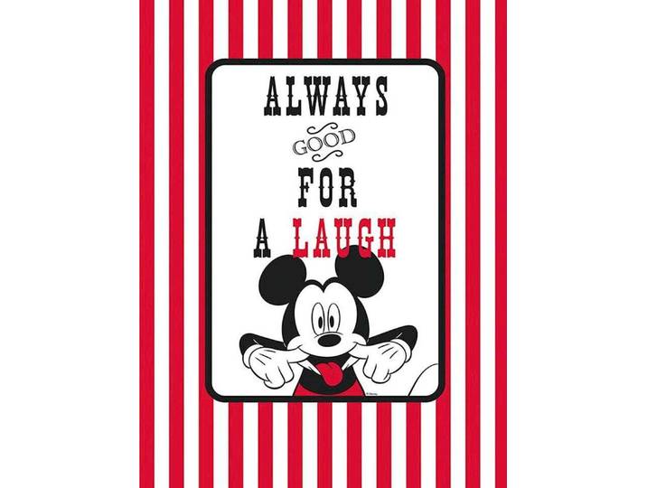 Bild KOMAR Mickey Mouse Laugh , bunt (farbe bild(er): bunt), B:30cm H:40cm, Holz, Papier, Bilder, Bild, Wandbild zur Dekoration im Kinderzimmer - ohne Rahmen