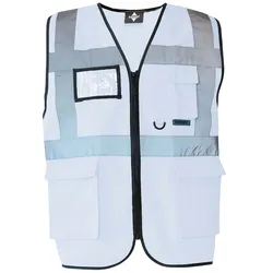 Korntex Unisex Multifunktionsweste Warnschutz-Weste KXMF white XXL