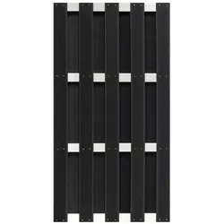 WPC-Sichtschutzzaun CARMENO - 1x Element, ca. 180 x 90 cm - Schwarz
