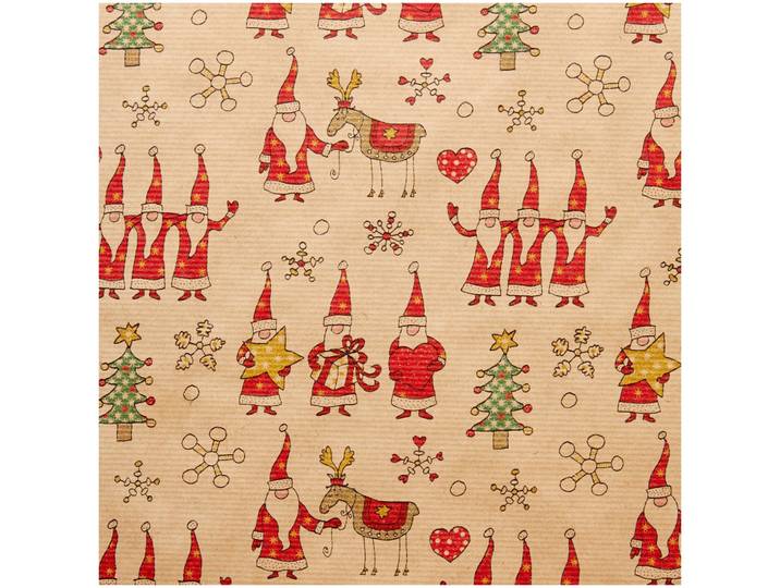 Kraftgeschenkpapier Santa 5m