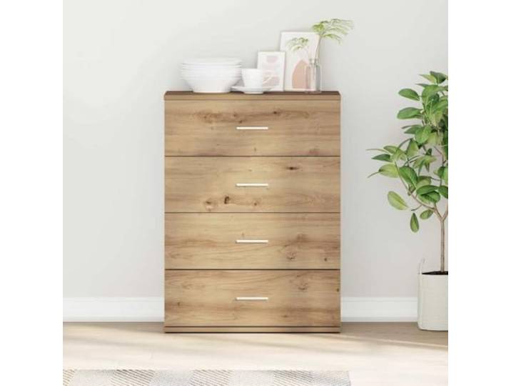 HEFZGDB Sideboard Artisan-Eiche 60x39x80 cm aus Holzwerkstoff im modernen Design für die Wohnzimmereinrichtung, robust mit feuchtigkeitsbeständiger Oberfläche und langlebig mit hoher