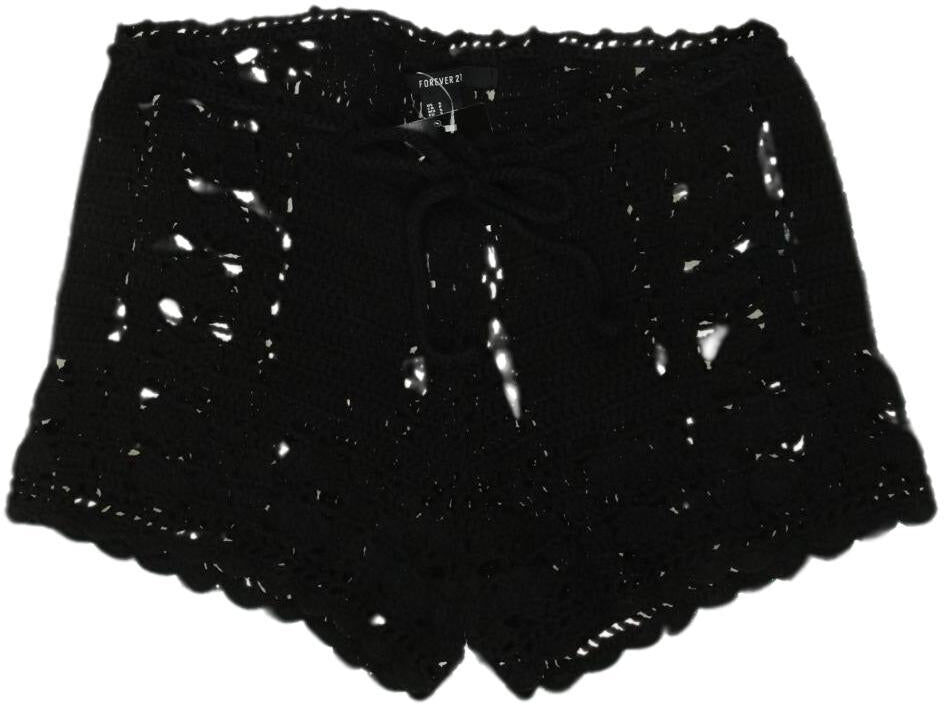Forever 21 Damen Shorts, Schwarz, Gr. S, Baumwolle - Second Hand