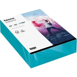 tecno DIN A5 Farbiges Papier Blau 80 g/m2 Matt 500 Blatt
