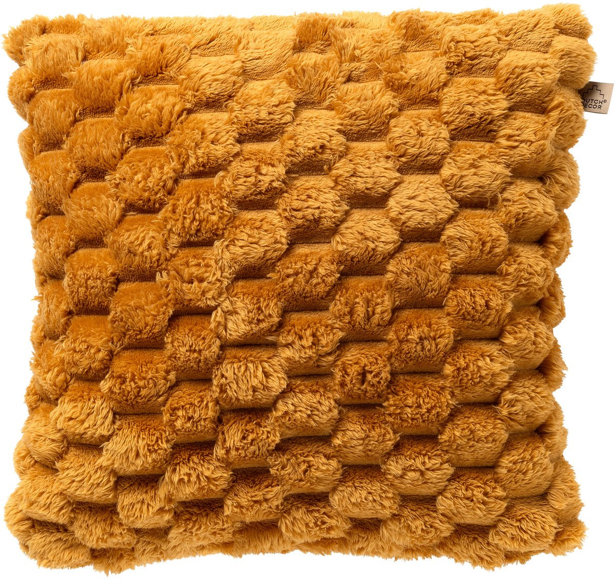 Dutch Decor VIVA sierkussen okergeel inclusief binnenkussen 45 x 45 cm