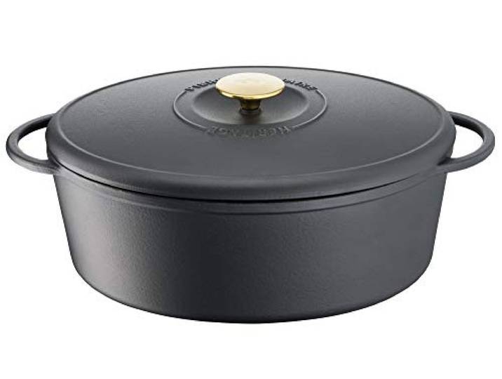 TEFAL Pierre GAGNAIRE HERITAGE Bräter aus Stahlguss, oval, 34 x 26 cm, 7,2 l, Induktion, E2230604